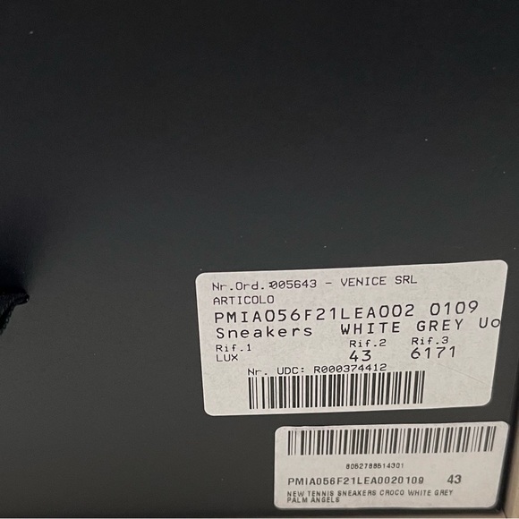 NEW Palm Angels Croc-effect leather sneakers size 43 Unisex - Picture 13 of 14